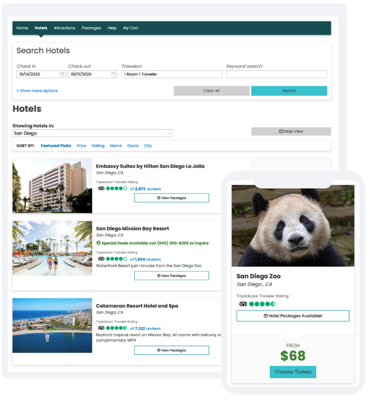 Private label booking engine